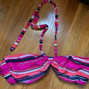 Seafolly pink striped bikini top